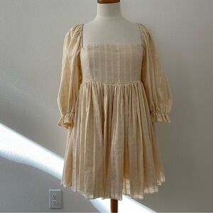 Mable Babydoll Puff Sleeve Mini Dress M